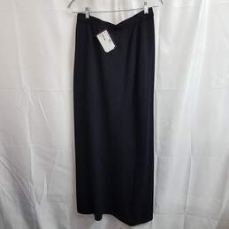 St John Basics Black Santana Knit Wool Blend Maxi Pencil Slit Skirt Size 10 alternative image