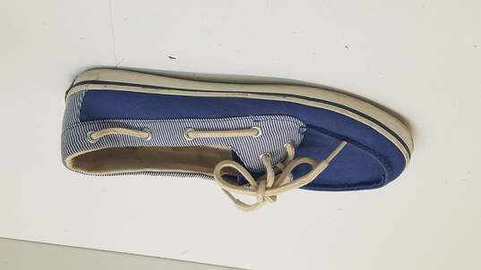 Polo By Ralph Lauren Size 7.5B Blue Lace Up Boat Shoe image number 4