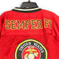 NWT Mens Red Yellow United States Marines Semper Fi Football Jersey Size M image number 4