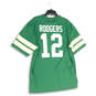 Mens Green White Green Bay Packers Aaron Rodgers #12 NFL Football Jersey Size XL image number 2