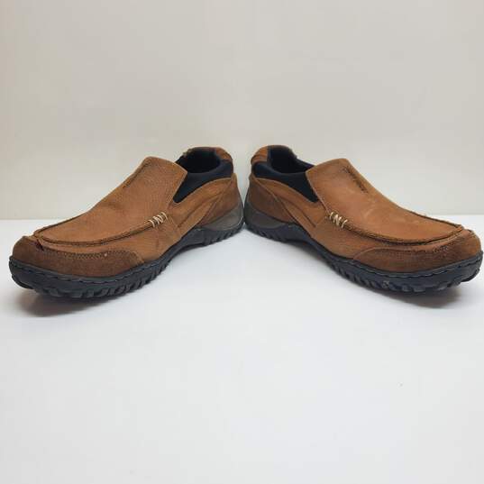 Nunn Bush All Terrain Comfort Slip on Shoes in Brown Pebbled Leather 12 M image number 3
