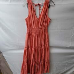 Maeve by Anthropologie Coral Rose Sleeveless Tiered Dress Size 2