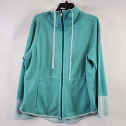 Tommy Bahama Women Teal Reversible Zip Up XL