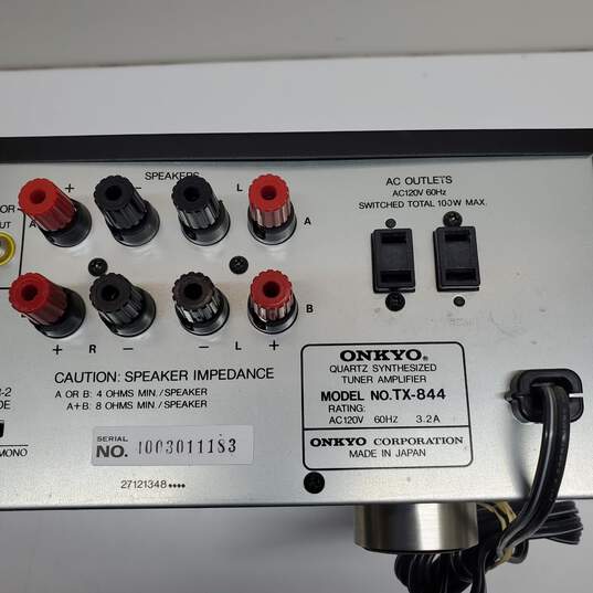 Untested Onkyo Quartz Synthesized Tuner Amplifier R1 Multiple Room System TX-844 image number 4
