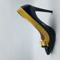Miu Miu Patent Leather Bow Pumps Women's Sz 7 Yellow/Blk image number 2