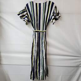 Mystree Faraway Women's Striped Button-Up Flare Dress Size M alternative image