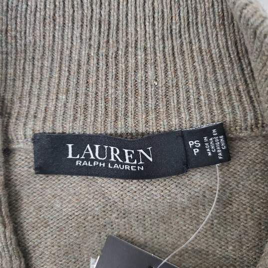 NWT Ralph Lauren WM's Wool Plaid Light Gray Sweater Coat Size PS image number 3