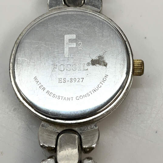 Designer Fossil ES-8927 Two-Tone Analog White Round Dial Quartz Wristwatch image number 4