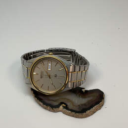 Designer Seiko 7N43-7A50 Two-Tone Dial Stainless Steel Analog Wristwatch