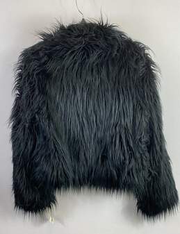 INC International Black Faux Fur Coat - Size Medium alternative image