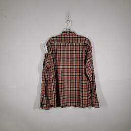 Mens Plaid Cotton Long Sleeve Collared Button-Up Shirt Size Large alternative image