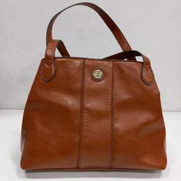 Liz Claiborne Brown Faux Leather Shoulder Bag