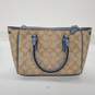 Coach Mini Surrey Carryall in Signature Canvas with Blue Trim image number 3