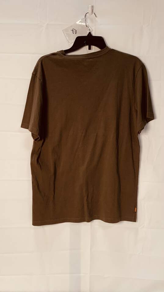 Army Green Men's Timberland Short Sleeve T-Shirt Size: Medium image number 3