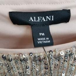 Alfani women's light gold sequin flutter sleeve blouse M petite alternative image