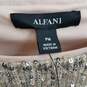 Alfani women's light gold sequin flutter sleeve blouse M petite image number 2