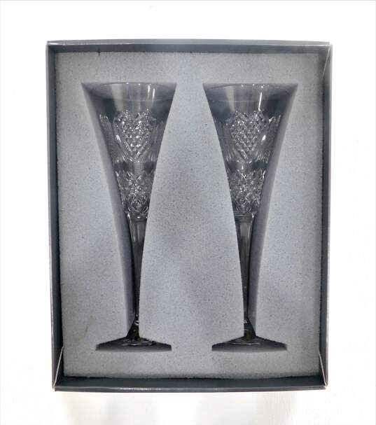 Waterford Crystal Brand 114925 Love Model Celebration Toasting Flutes w/ Original Box (Pair) image number 2