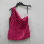 NWT Womens Pink One Shoulder Pullover Blouse Top Size Large image number 1