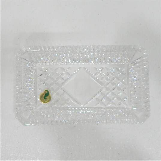 Waterford Crystal Marshall Fields Clock Etching Tray Dish IOB image number 4
