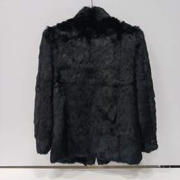 Black Dyed Rabbit Fur Coat Size S alternative image