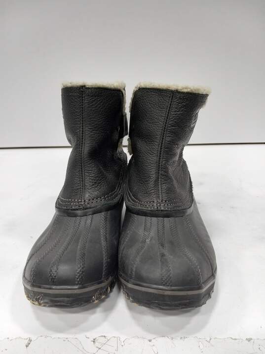 Sorel Women's Black Rubber and Leather Boots Size 8.5 image number 2