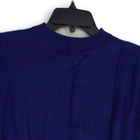 Hudson Womens Blue Knitted Long Sleeve Crew Neck Pullover Sweater Size Small image number 4
