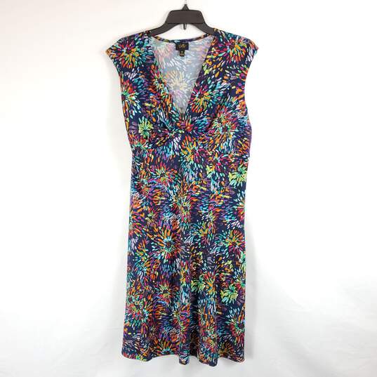 I LE New York Women Multi Color Dress Sz 12 NWT image number 1