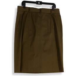 Talbots Womens Green Flap Pocket Knee Length Straight & Pencil Skirt Size 14 alternative image