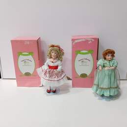 Bundle of 2 Assorted Paradise Galleries Porcelain Dolls IOB