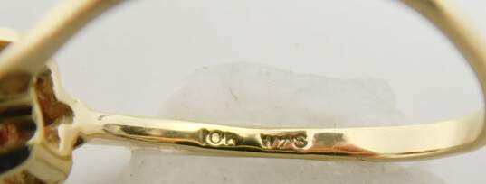 10K Yellow Gold Diamond Accent Garnet Ring 1.6g image number 6