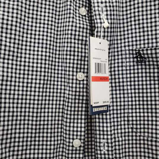 Penguin Black & White Button Down Shirt Size XS NWT image number 3