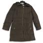 Calvin Klein Womens Brown Long Sleeve Full-Zip Hooded Quilted Jacket Size L image number 1