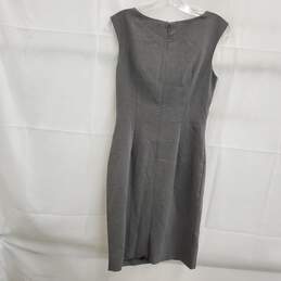 Cache Gray Sleeveless Drape Neck Cascade Ruffle Sheath Dress Women's Size 2 - NWT alternative image