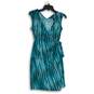 Womens Multicolor Tie Dye Sleeveless Surplice Neck Wrap Dress Size XS image number 1