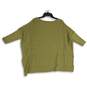 NWT Pilcro Womens Green Knitted 3/4 Sleeve Round Neck Pullover Sweater Size S image number 2