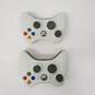 Pair of Official Microsoft Xbox 360 White Wireless Game Controllers / Untested image number 1