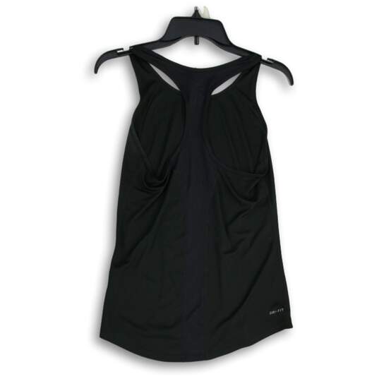 Nike Womens Black Dri-Fit Round Neck Racerback Running Pullover Tank Top Size S image number 2