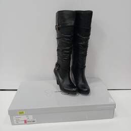 Jessica Simpson JS-Capry Women's Black Leather Boots Size 8 w/Box