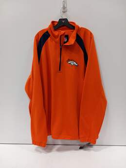 Denver Broncos 1/4 Zip Pullover Sweater Men's Size 3XL