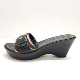 Franco Sarto Zebra Print Women's Sandals Black Size 8.5M