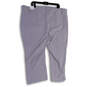 NWT Womens Blue White Signature Fit Pockets Mid Rise Capri Pants Size 24 image number 2