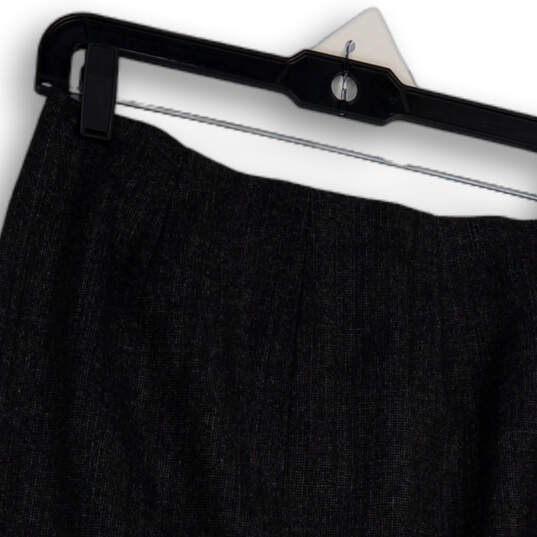 Womens Gray Pockets Button Front Knee Length Straight & Pencil Skirt Size 4 image number 4