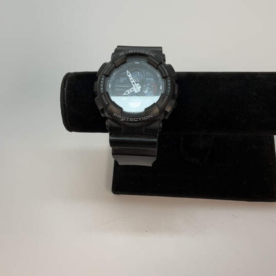 Designer Casio G-Shock GA-140 Black Round Dial Digital Analog Wristwatch image number 1