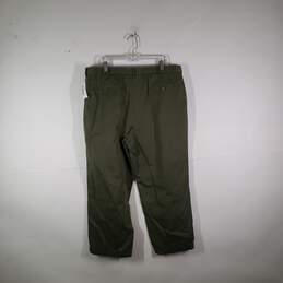 Womens Regular Fit Pleated Front Slash Pockets Cropped Pants Size 40 alternative image