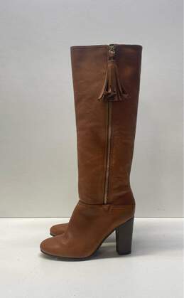 Coach Leather Therese Riding Boots Tan 8 alternative image
