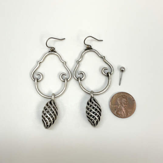 Designer Lucky Brand Silver-Tone Fashionable Dangle Drop Earrings image number 3