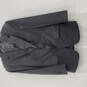 Mens Gray Pinstripe Double-Vented Single-Breasted Two-Button Blazer Size 32 image number 1