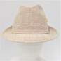 VTG Dobbs Fifth Avenue Men's Sandy Beige Tweed Fedora Hat w/ Feather Detail SZ 7 1/8 image number 2
