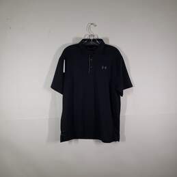 Mens Regular Fit Short Sleeve Collared Golf Polo Shirt Size Large