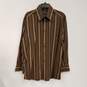Mens Multicolor Striped Long Sleeve Collared Formal Dress Shirt Size 17/43 image number 1